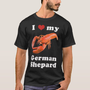 Camiseta Eu Amo Minha Lagosta Alemã Shepard
