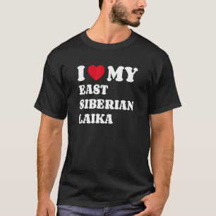 Camiseta Eu Amo Minha Laika Siberiana Oriental