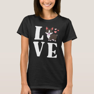 Camiseta Eu Amo Minha Mãe de Cachorro Corgi Preto Brindle M