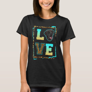 Camiseta Eu Amo Minha Mãe de Labrador Retriever Preto