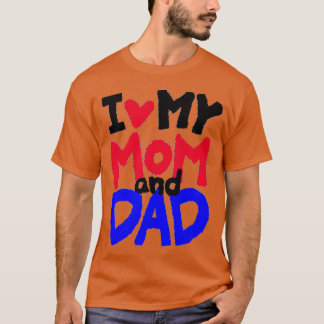 Camiseta Eu Amo Minha Mãe E A Ideia Do Presente Do Pai