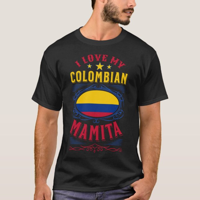 Camiseta Eu amo minha mamita colombiana (Frente)