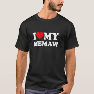 Camiseta Eu Amo Minha Memaw Eu Amo Família Avó