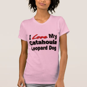 Camiseta Eu amo minha mercadoria do cão do leopardo de