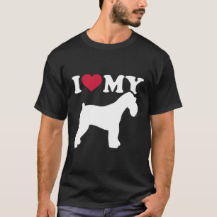 Camiseta Eu Amo Minha Miniatura Schnauzer