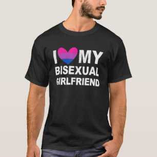 Camiseta Eu Amo Minha Namorada Bissexual Orgulho LGBT LGBTQ