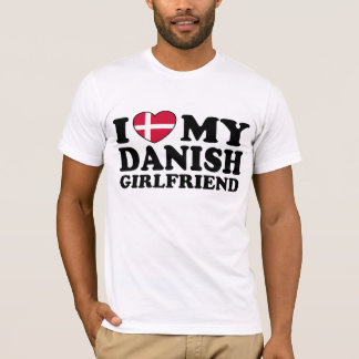 Camiseta Eu Amo Minha Namorada Dinamarquesa