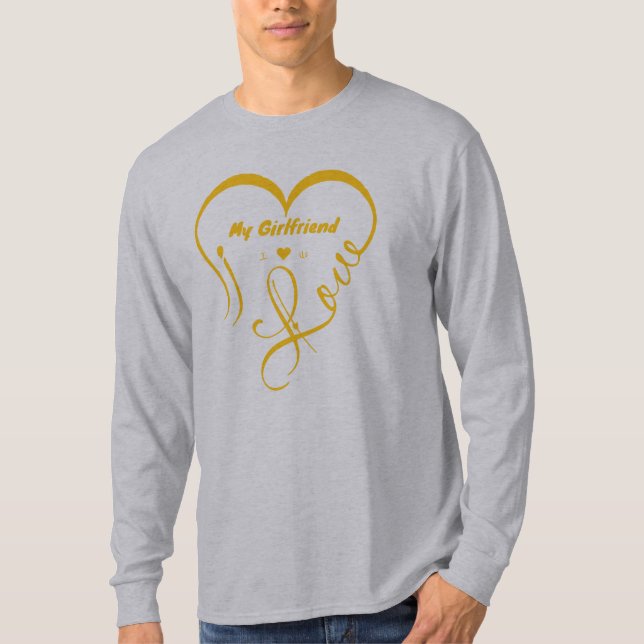 Camiseta Eu Amo Minha Namorada - Eu ♥ Nós (Frente)