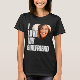 Camiseta Eu Amo Minha Namorada Foto do Coração Presente par