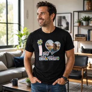 Camiseta Eu Amo Minha Namorada Foto Personalizada