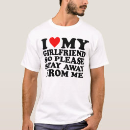 Camiseta Eu Amo Minha Namorada Gostosa - Design de Texto En