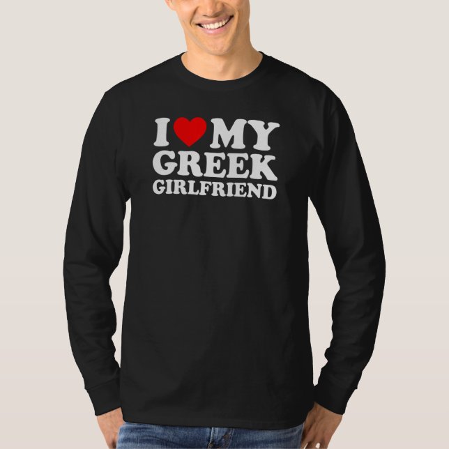 Camiseta Eu Amo Minha Namorada Grega (Frente)