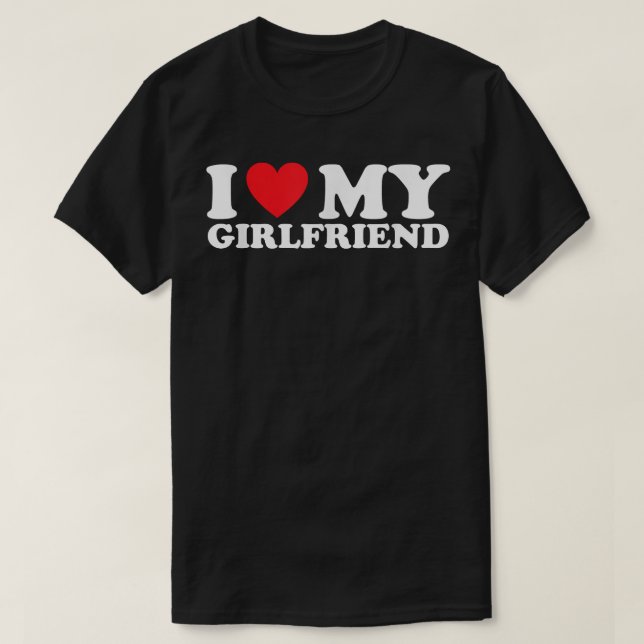 Camiseta Eu amo minha namorada I Heart My Namorada GF (Frente do Design)