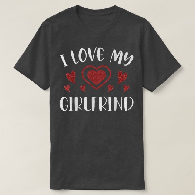 Camiseta Eu amo minha namorada I Heart My Namorada GF (Frente do Design)