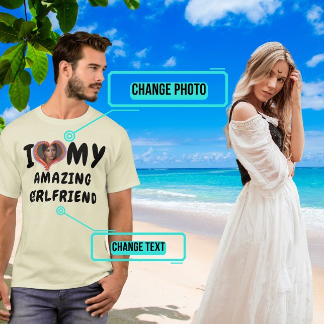 Camiseta Eu Amo Minha Namorada Incrível (Show your girlfriend just how much she means to you with this statement of true love. )