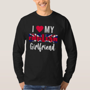 Camiseta Eu Amo Minha Namorada Inglesa Dia dos Namorados