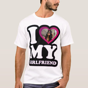 Camiseta Eu Amo Minha Namorada Miami - Foto Personalizada D