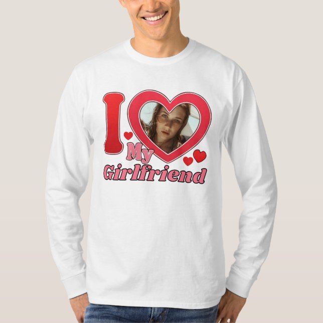 Camiseta Eu Amo Minha Namorada, Namorada (Frente)