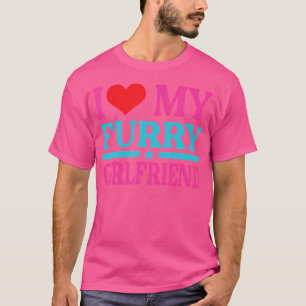 Camiseta Eu Amo Minha Namorada Peluda Amante de Fursuit Fã