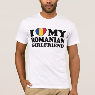 Camiseta Eu Amo Minha namorada Romena