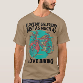 Camiseta Eu Amo Minha Namorada Tanto Quanto Eu Adoro Bicicl