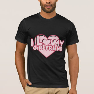 Camiseta Eu Amo Minha Namorada Tipografia Estética Minimali