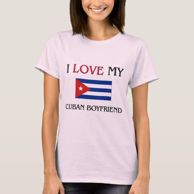 Camiseta Eu Amo Minha Namorado Cubana (Frente)