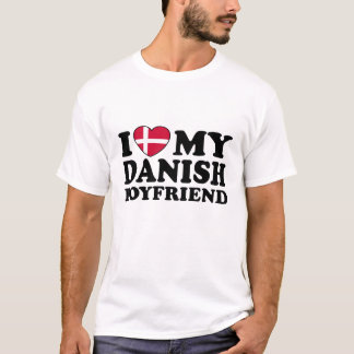 Camiseta Eu Amo Minha Namorado Dinamarquesa