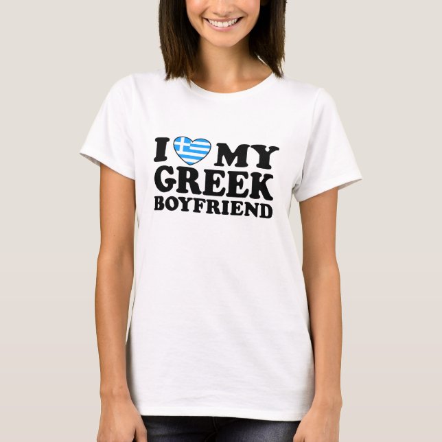 Camiseta Eu Amo Minha Namorado Grega (Frente)