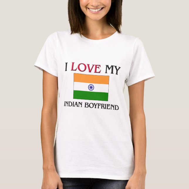 Camiseta Eu amo minha Namorado indiana (Frente)