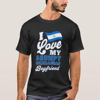 Camiseta Eu Amo Minha Namorado Nicaraguense Engraçada