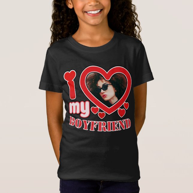 Camiseta Eu Amo Minha Namorado Personalizada (Frente)