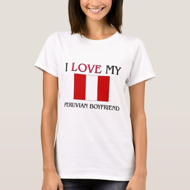Camiseta Eu Amo Minha Namorado Peruana (Frente)