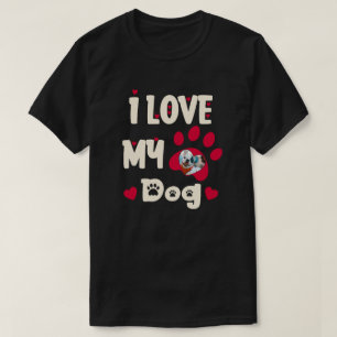 Camiseta Eu Amo Minha Pata De Cão Foto Personalizada