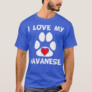 Camiseta Eu Amo Minha Pata Havanense Imprimir Proprietário 