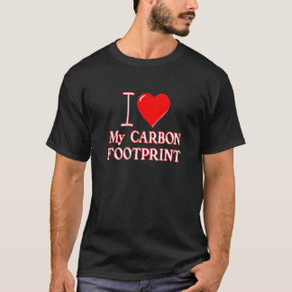 Camiseta Eu amo minha pegada do carbono!