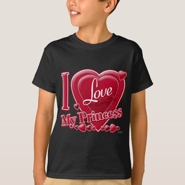 Camiseta Eu amo minha princesa vermelha (Frente)