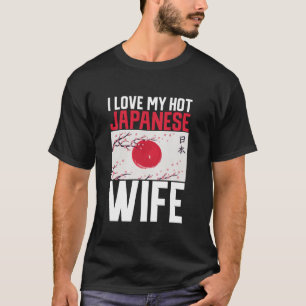 Camiseta Eu amo minha quente esposa japonesa japonesa Long
