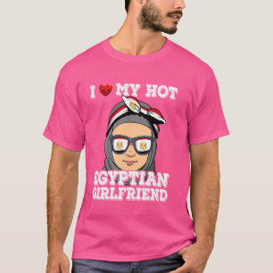 Camiseta Eu Amo Minha Quente Namorada Egípcia
