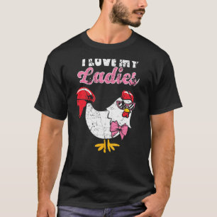 Camiseta Eu Amo Minha Senhoras Fazendeira de Frango