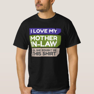 Camiseta Eu amo minha sogra... Sim, ela me comprou isso
