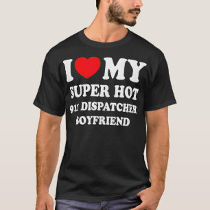 Camiseta Eu Amo Minha Super Hot 911 Dispatcher Namorado Div