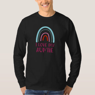 Camiseta Eu Amo Minha Tia Com O Arco-Íris
