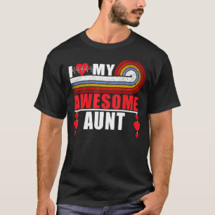 Camiseta Eu Amo Minha Tia Incrível De Tia A Niece Valentin