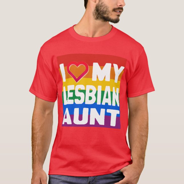 CAMISETA EU AMO MINHA TIA LESBIANA - -... (Frente)
