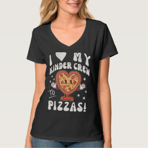 Camiseta Eu amo minha tripulação infantil para pizzas profe