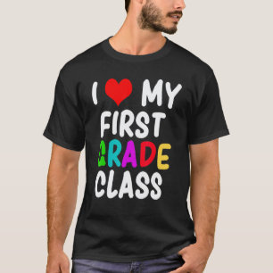 Camiseta Eu Amo Minha Turma de Primeiro Ano Volta às Aulas