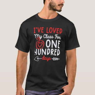 Camiseta Eu Amo Minha Turma Há 100 Dias De Aula Professor