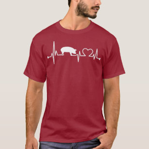 Camiseta Eu Amo Minha Válvula Cardíaca De Porco EKG Engraça