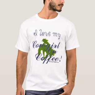 Camiseta Eu amo minha vaqueira no café